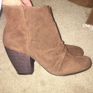 Brown ankle booties
